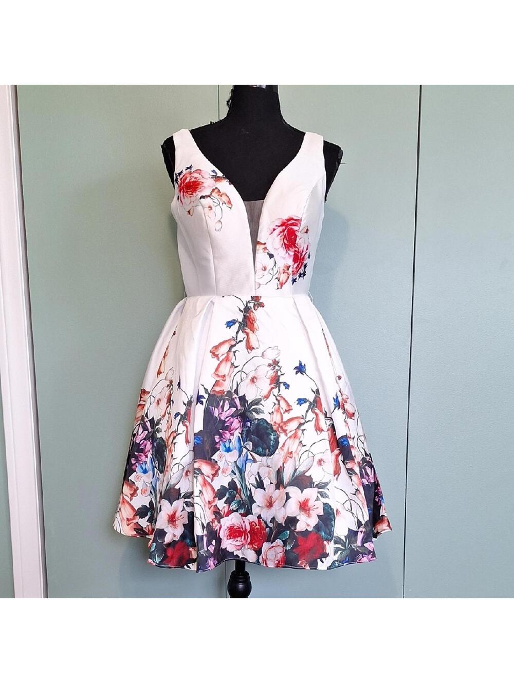 Dave And Johnny White Floral Tutu Dress Size 6